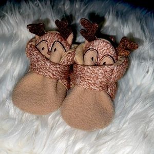 Reindeer baby slippers